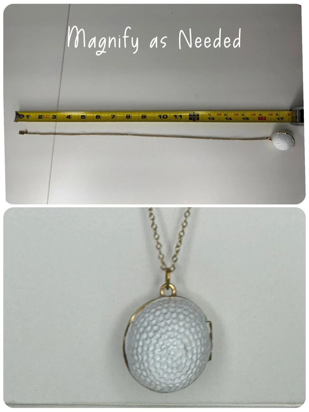 Kate Spade Golfball Golf Ball Y2K Vintage Locket Necklace